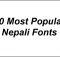 Popular Nepali Fonts