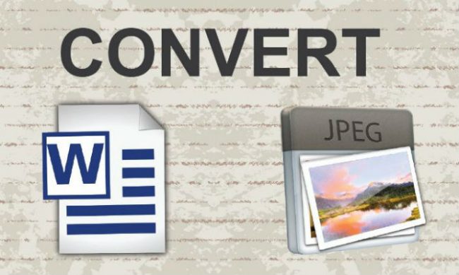 How to convert word to jpeg format