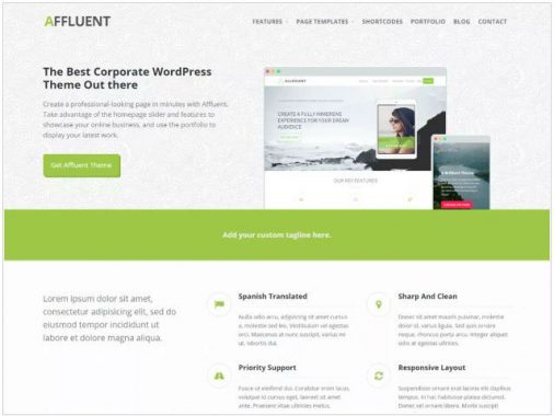 Affluent wordpress business themes