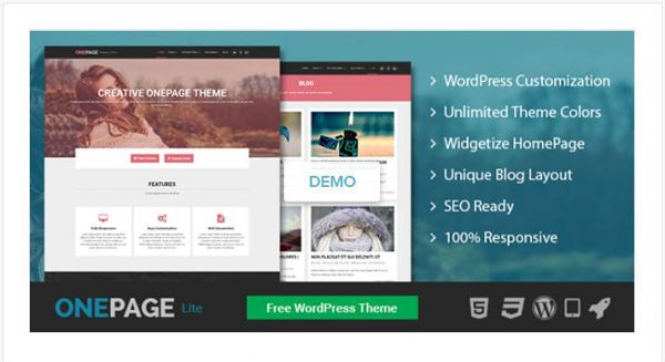 onepage wordpress business themes