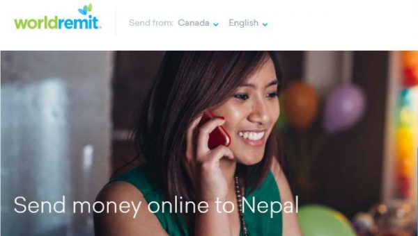 worldremit send money to Nepal from canada