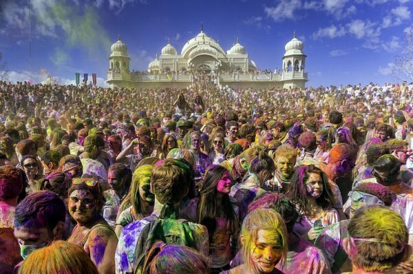 The Holi Festival in March 2013 at the Sri Sri Radha Krishna Temple in Utah County, Utah/Wikipedia